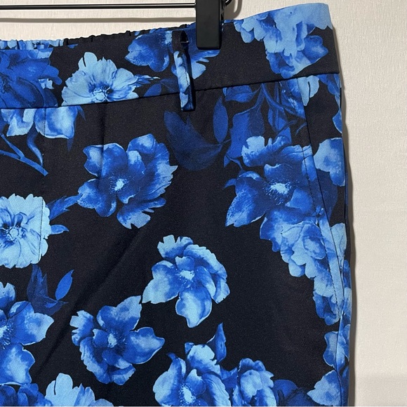 New Area Stars Floral Print Work Pants Trousers Hannah Black Blue Size XL - Picture 5 of 16